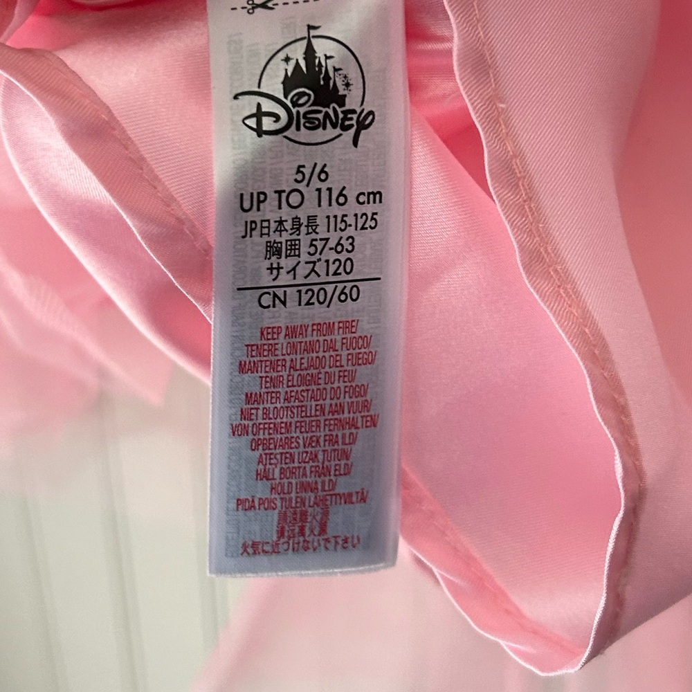 Disney Store Size 5/6 Girls Pink Floral Peplum Tulle Princess Aurora Party Dress - Picture 3 of 8